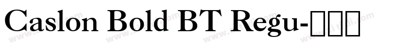Caslon Bold BT Regu字体转换